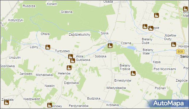 mapa Sobiska, Sobiska na mapie Targeo