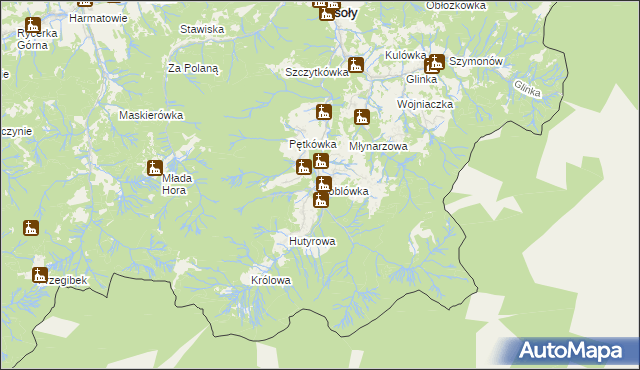 mapa Soblówka, Soblówka na mapie Targeo