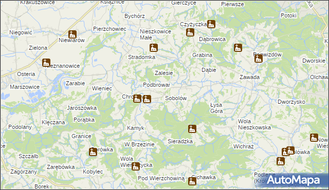 mapa Sobolów, Sobolów na mapie Targeo