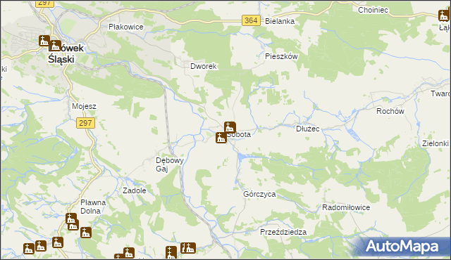 mapa Sobota gmina Lwówek Śląski, Sobota gmina Lwówek Śląski na mapie Targeo