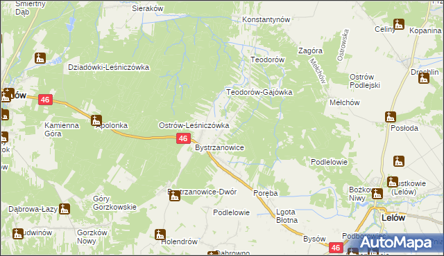 mapa Sokole Pole, Sokole Pole na mapie Targeo