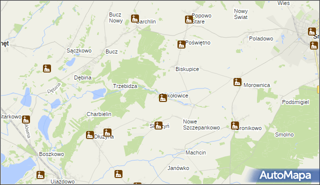 mapa Sokołowice gmina Przemęt, Sokołowice gmina Przemęt na mapie Targeo