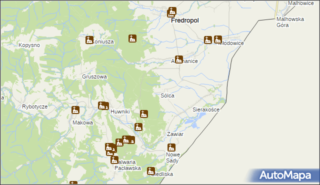 mapa Sólca, Sólca na mapie Targeo