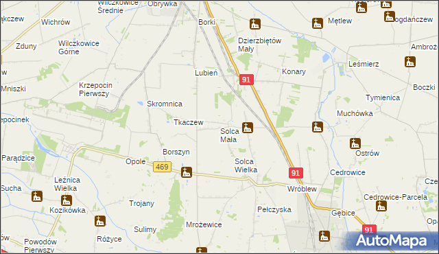 mapa Solca Mała, Solca Mała na mapie Targeo