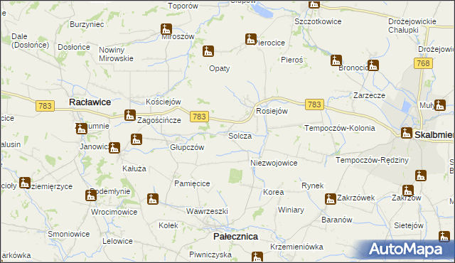 mapa Solcza, Solcza na mapie Targeo