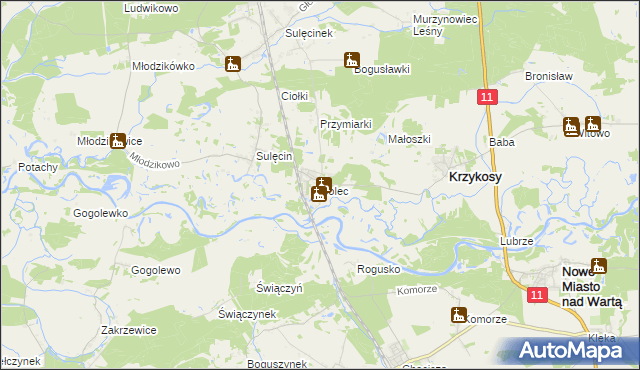 mapa Solec gmina Krzykosy, Solec gmina Krzykosy na mapie Targeo
