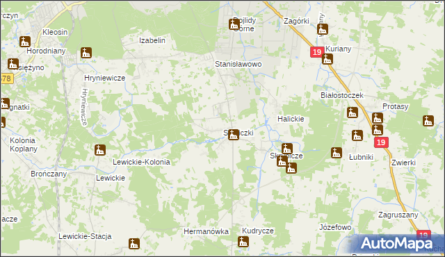 mapa Solniczki, Solniczki na mapie Targeo