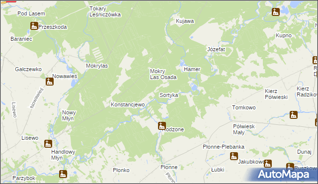 mapa Sortyka, Sortyka na mapie Targeo