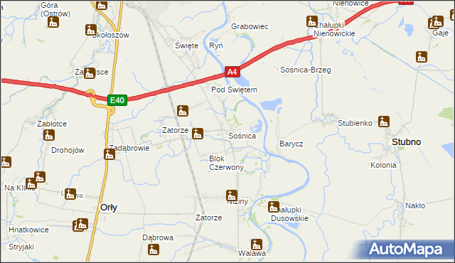 mapa Sośnica gmina Radymno, Sośnica gmina Radymno na mapie Targeo