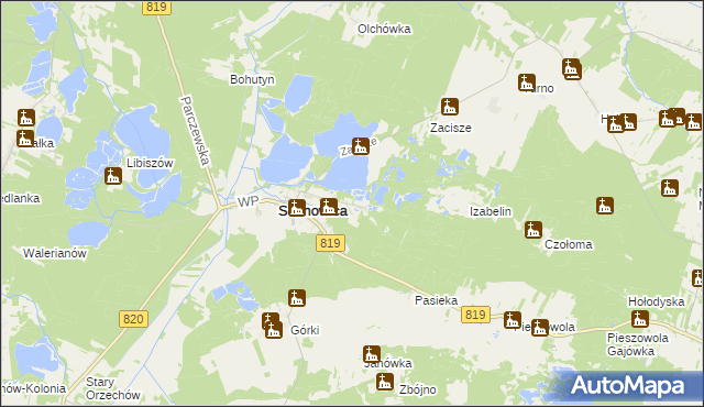 mapa Sosnowica-Dwór, Sosnowica-Dwór na mapie Targeo