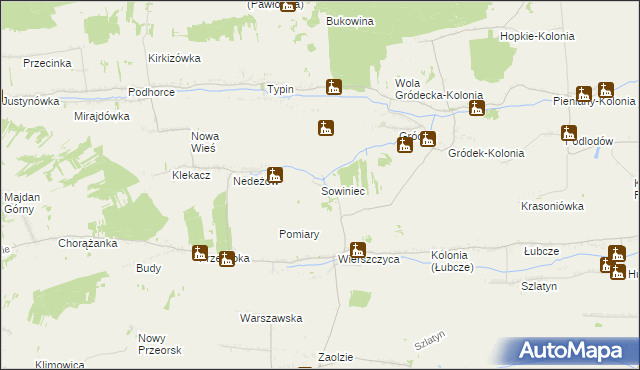 mapa Sowiniec gmina Jarczów, Sowiniec gmina Jarczów na mapie Targeo