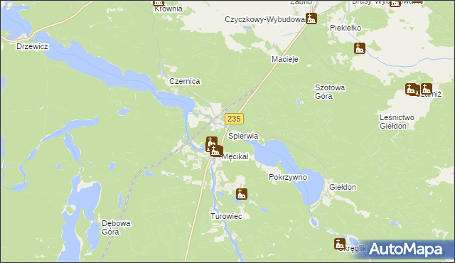 mapa Spierwia, Spierwia na mapie Targeo