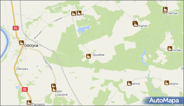 mapa Spudłów, Spudłów na mapie Targeo