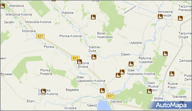 mapa Średnie Małe, Średnie Małe na mapie Targeo