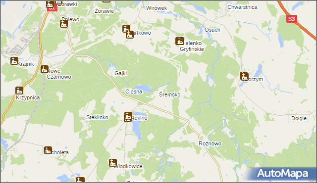 mapa Śremsko, Śremsko na mapie Targeo