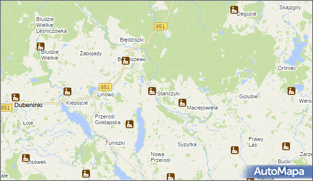 mapa Stańczyki, Stańczyki na mapie Targeo