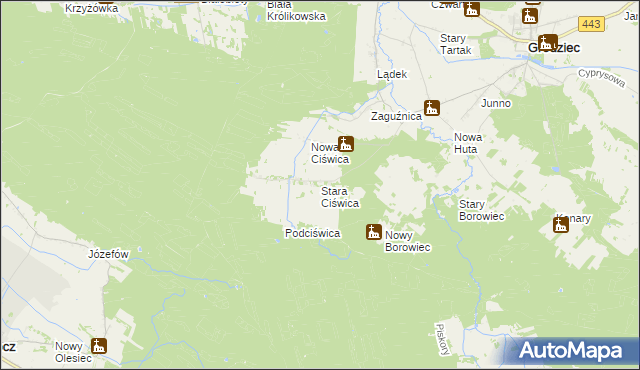 mapa Stara Ciświca, Stara Ciświca na mapie Targeo