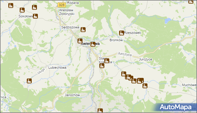 mapa Stara Kraśnica, Stara Kraśnica na mapie Targeo