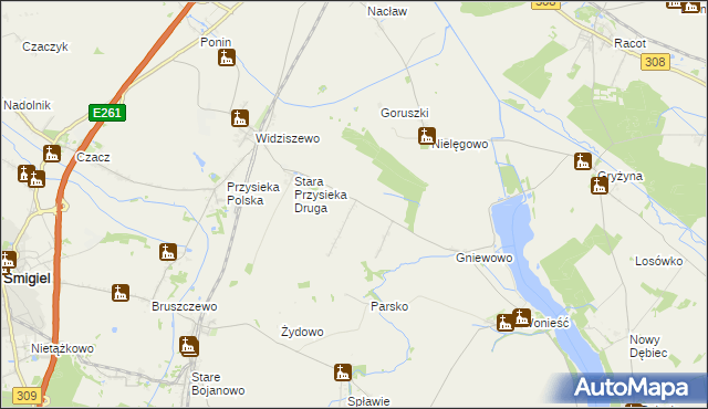 mapa Stara Przysieka Pierwsza, Stara Przysieka Pierwsza na mapie Targeo