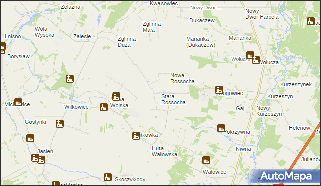 mapa Stara Rossocha, Stara Rossocha na mapie Targeo