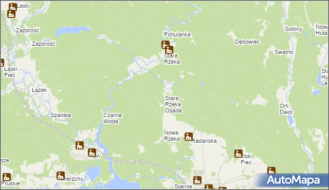 mapa Stara Rzeka Osada, Stara Rzeka Osada na mapie Targeo