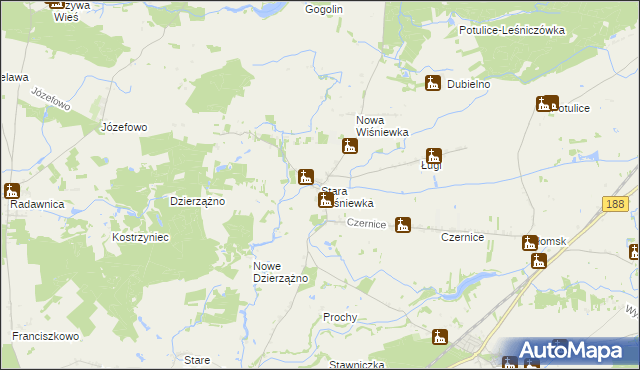 mapa Stara Wiśniewka, Stara Wiśniewka na mapie Targeo