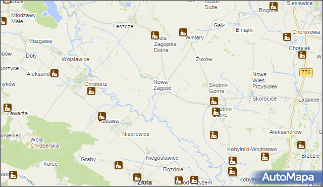 mapa Stara Zagość, Stara Zagość na mapie Targeo