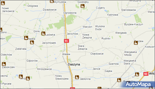 mapa Stara Żelazna, Stara Żelazna na mapie Targeo