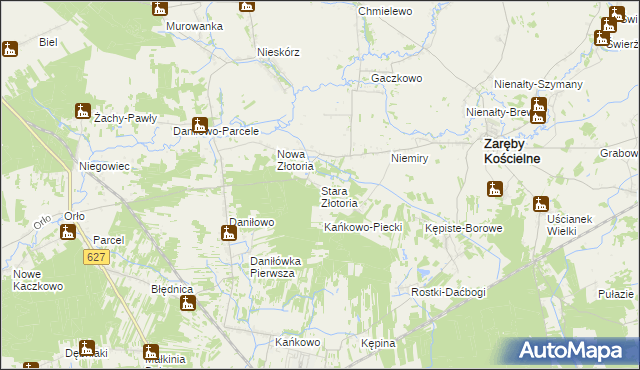 mapa Stara Złotoria, Stara Złotoria na mapie Targeo