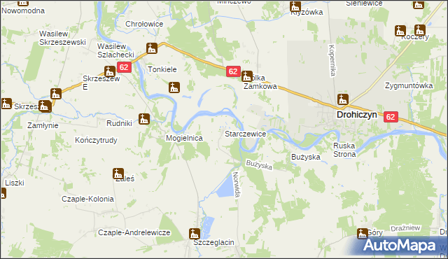 mapa Starczewice, Starczewice na mapie Targeo