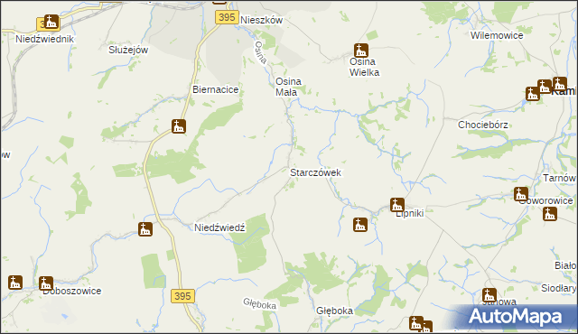 mapa Starczówek, Starczówek na mapie Targeo