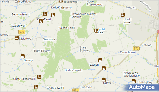 mapa Stare Bulkowo, Stare Bulkowo na mapie Targeo