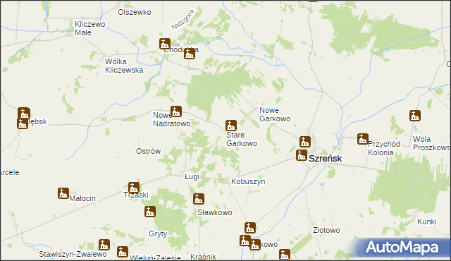 mapa Stare Garkowo, Stare Garkowo na mapie Targeo