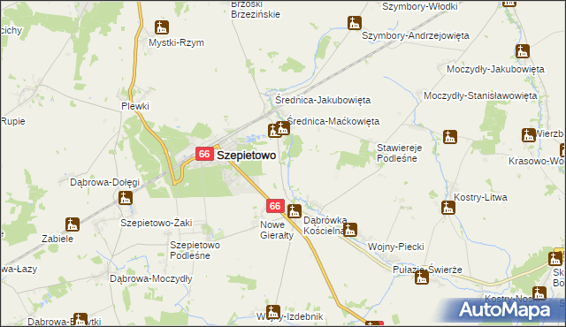 mapa Stare Gierałty, Stare Gierałty na mapie Targeo