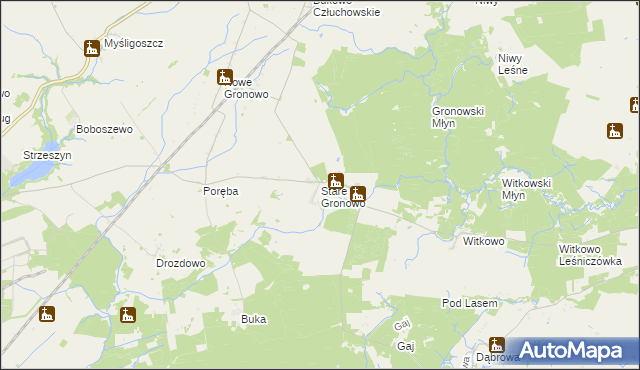 mapa Stare Gronowo, Stare Gronowo na mapie Targeo