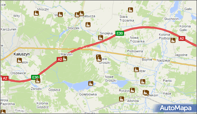 mapa Stare Groszki, Stare Groszki na mapie Targeo