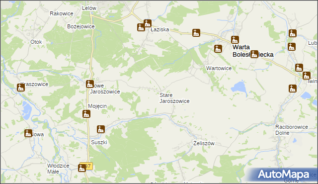 mapa Stare Jaroszowice, Stare Jaroszowice na mapie Targeo