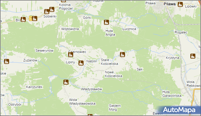 mapa Stare Kościeliska, Stare Kościeliska na mapie Targeo