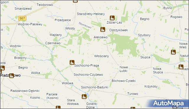 mapa Stare Łubki, Stare Łubki na mapie Targeo