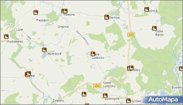 mapa Stare Ludzicko, Stare Ludzicko na mapie Targeo