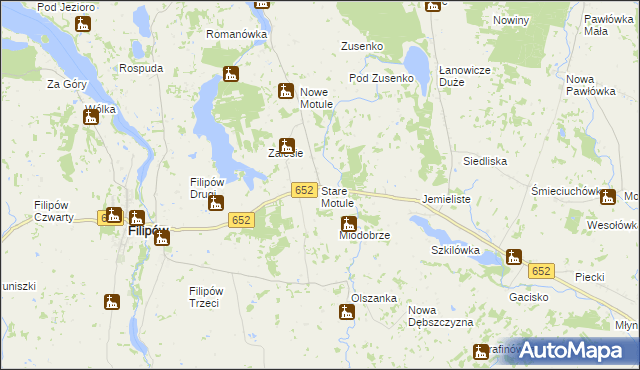 mapa Stare Motule, Stare Motule na mapie Targeo