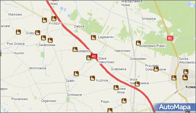 mapa Stare Nakonowo, Stare Nakonowo na mapie Targeo