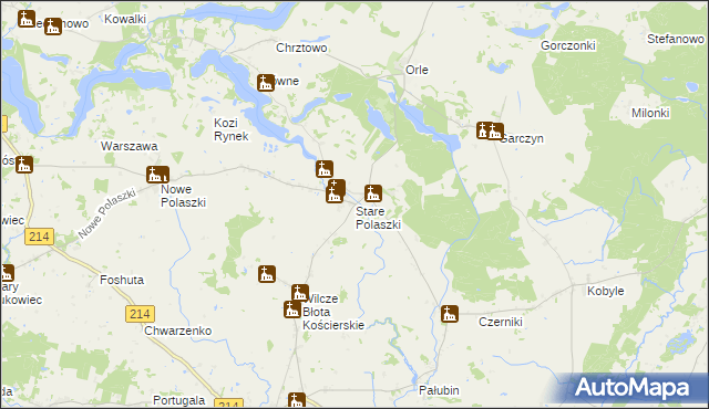 mapa Stare Polaszki, Stare Polaszki na mapie Targeo