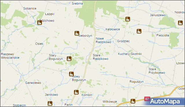 mapa Stare Radzikowo, Stare Radzikowo na mapie Targeo