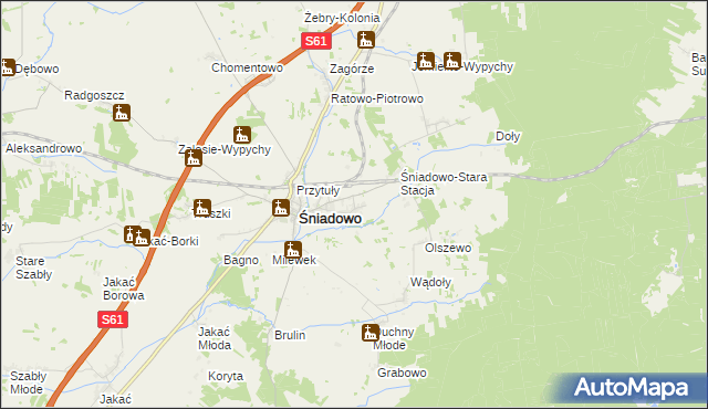 mapa Stare Ratowo, Stare Ratowo na mapie Targeo