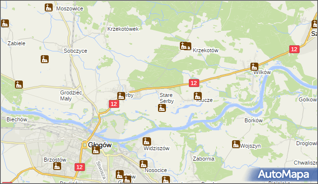 mapa Stare Serby, Stare Serby na mapie Targeo