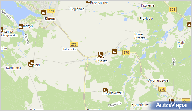 mapa Stare Strącze, Stare Strącze na mapie Targeo