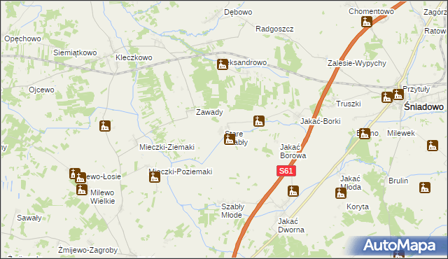 mapa Stare Szabły, Stare Szabły na mapie Targeo