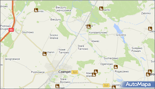 mapa Stare Tarnowo, Stare Tarnowo na mapie Targeo