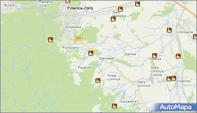 mapa Starkówek, Starkówek na mapie Targeo